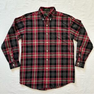Classic Plaid Button Down Shirt in Red and Black